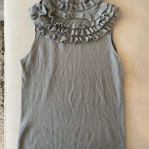 Elegant Gray Sleeveless Top